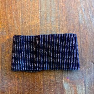 Vintage Purple women’s beaded cuff bracelet